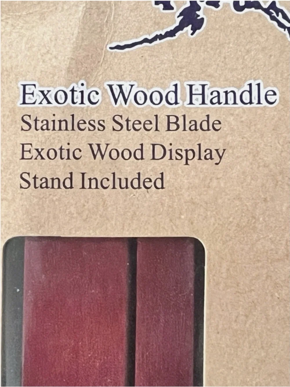 Alaskan ULU Stainless Knife Exotic Wood Handle With Stand New in Box
